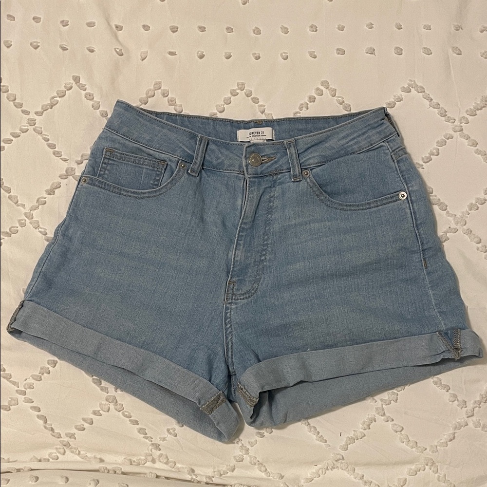 Forever 21 Light Blue Jean Shorts